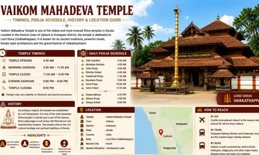 Vaikom Mahadeva Temple Timings