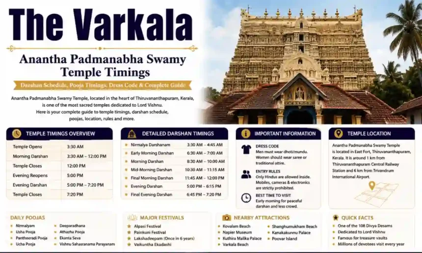 Anantha Padmanabha Swamy Temple Timings